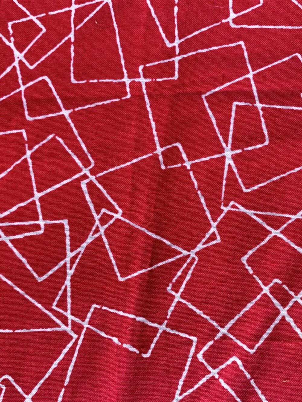 4 Yards Red and White Fabric - Picture 4 of 4
